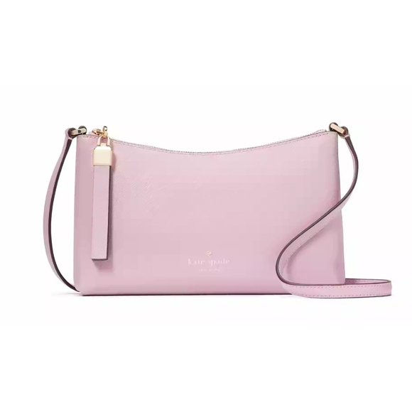 New Kate Spade Sadie Crossbody Saffiano Leather Quartz Pink - Picture 1 of 5